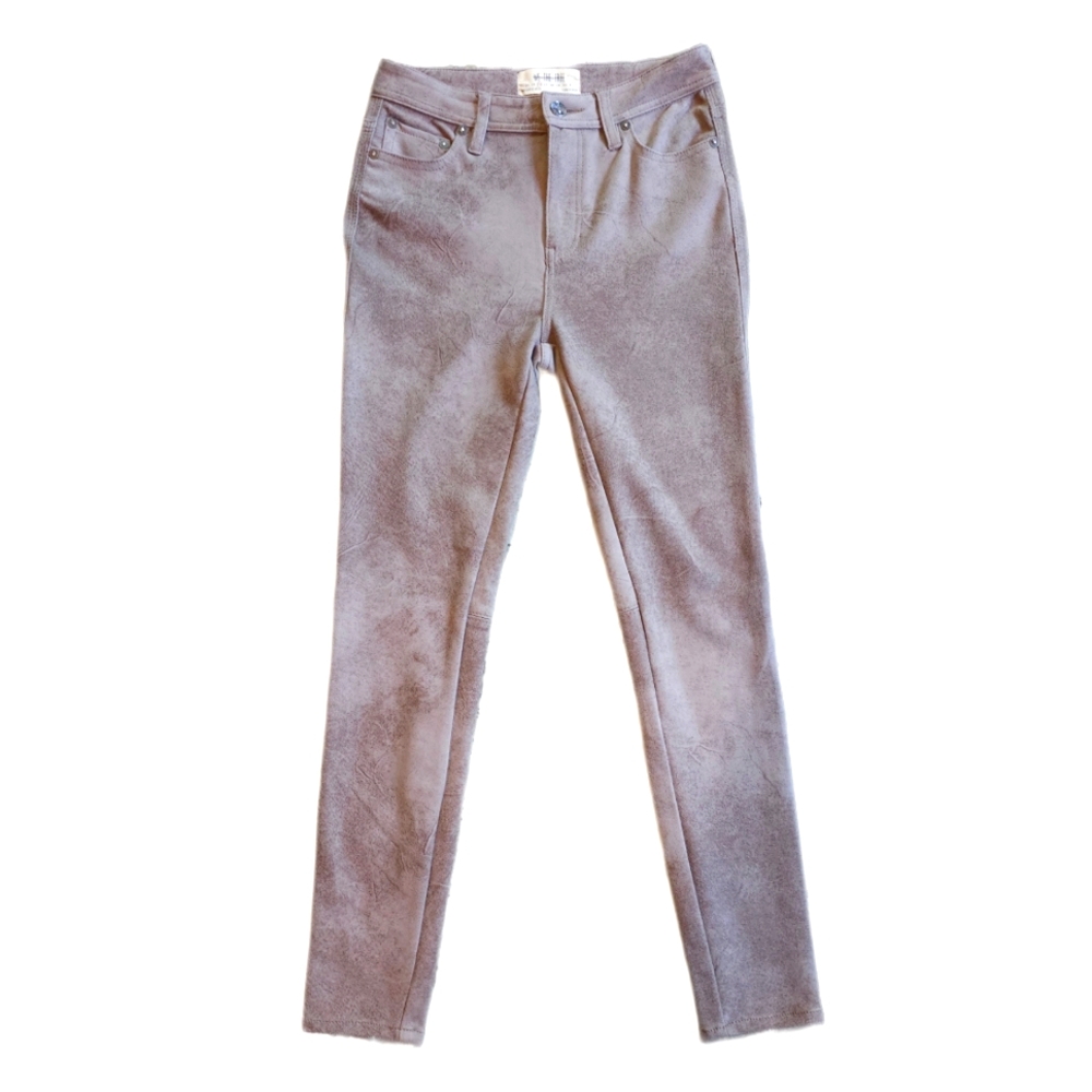 FREE PEOPLE Vegan Suede Purple Gray Stretch Pants Size 26